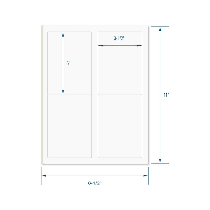 PACKZON 3-1/2" x 5", 4 Labels per Sheet, Laser/Inkjet Printers, Permanent Adhesive, White Matte (400 Labels/100 Sheets) - Image 3
